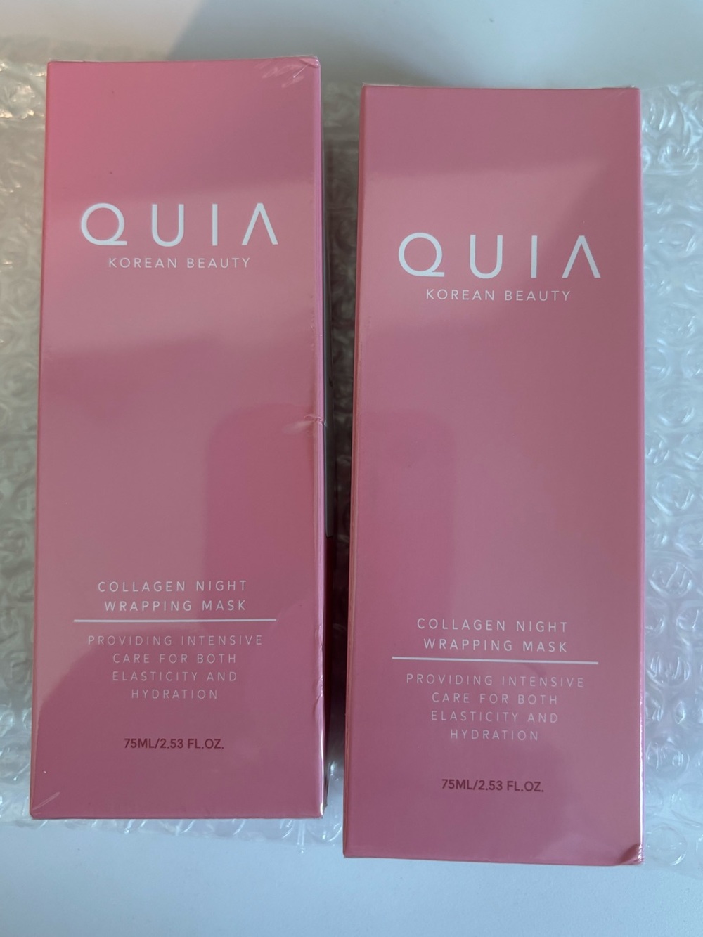 QUIA Collagen Night Wrapping Mask 2 Pack - Korean Skin Care NEW IN WRAPPING